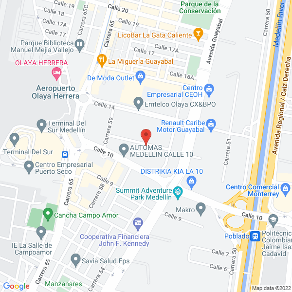 Mapa de Calzado Perlatto S.A.S