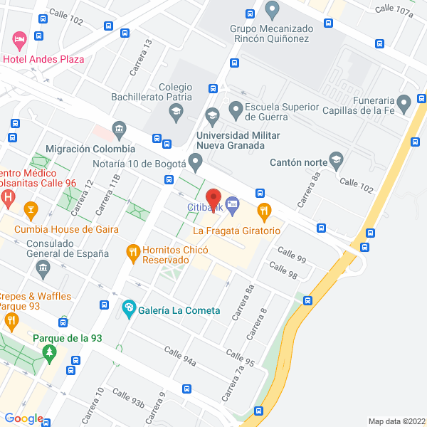 Mapa de Cámara De Comercio Colombo Canadiense