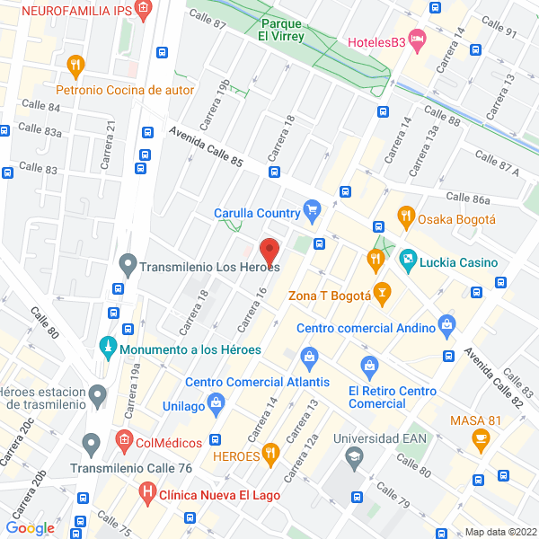 Mapa de Centro De Enfermedades Mamarias