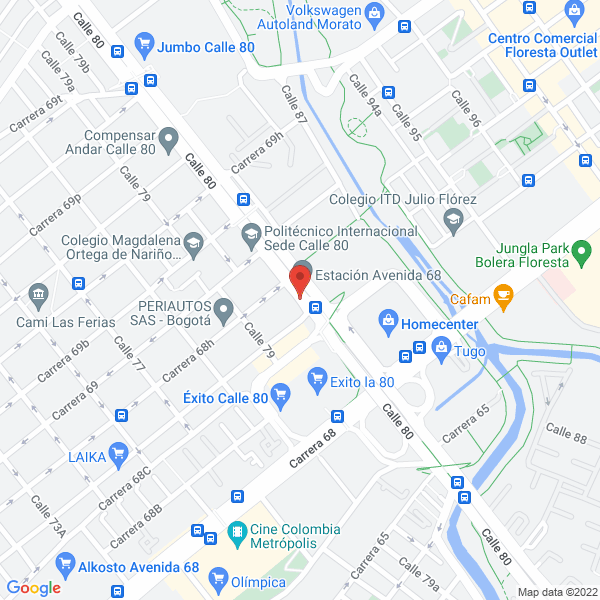 Mapa de Centro De Instalación De Gas Natural Vehicular S.A.S.