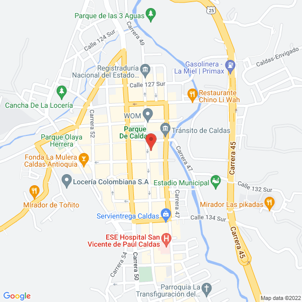 Mapa de Brosty Caldas