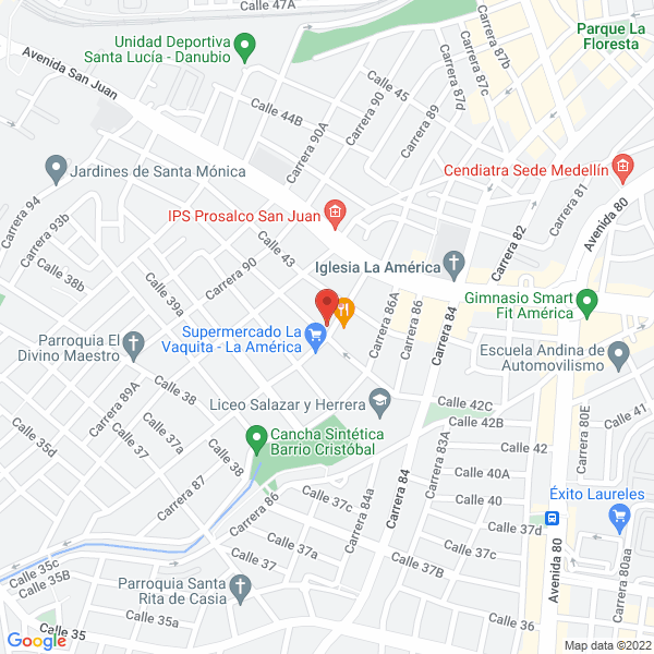 Mapa de Brosty Pizza