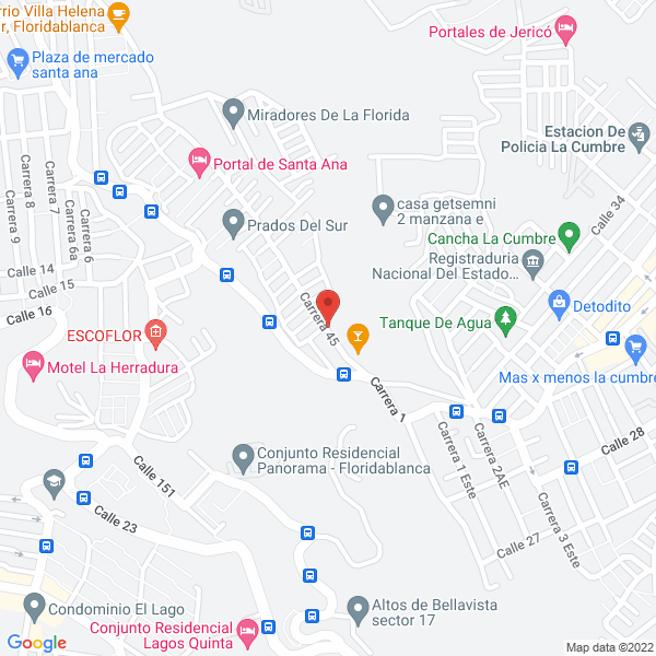 Map of Club Terraza Mirador-La Hacienda