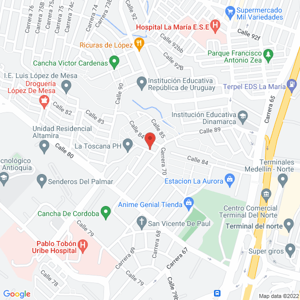Mapa de Centro Educativo Aprendiendo A Aprender