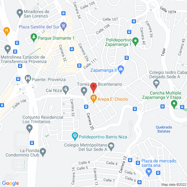 Map of Carrocerías Metalicas La Estrella