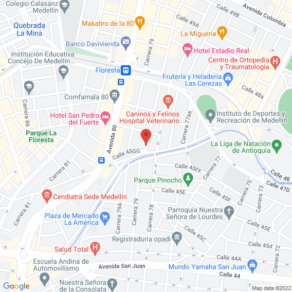 Mapa de Centro Infantil Cacatúas