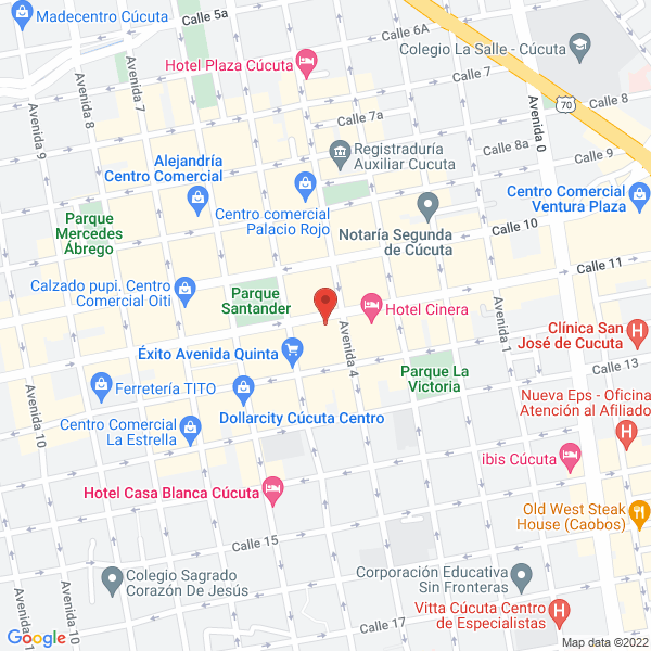 Map of Carbones De Cúcuta S.A.S.