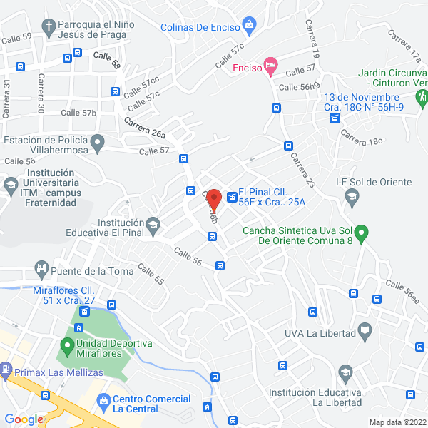 Mapa de Carpintería Jaisson Pulgarín Sierra