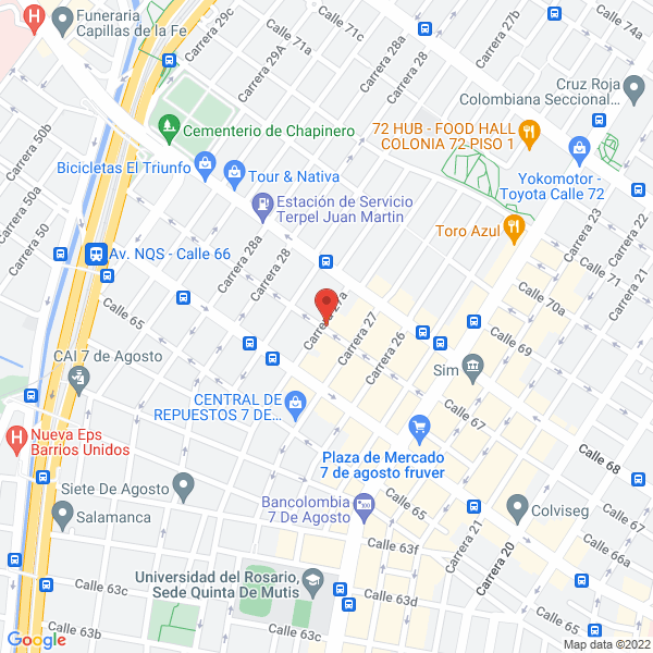 Mapa de Volkswagen Cars De Colombia