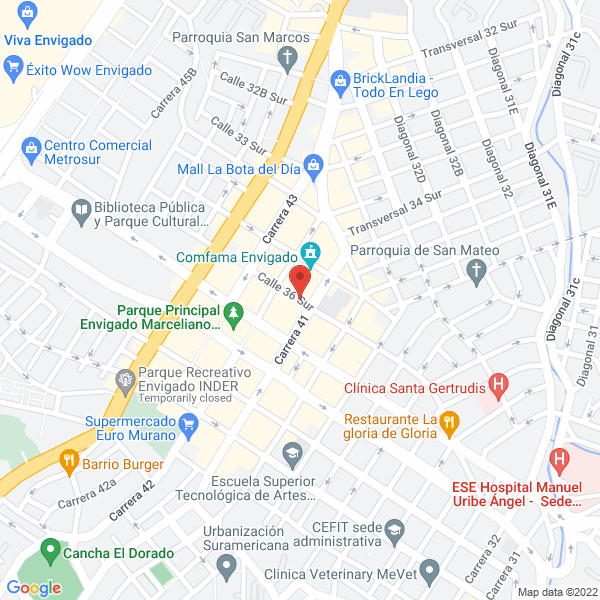 Mapa de Carvajal Mónica
