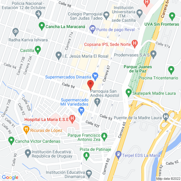 Mapa de Carchutería Pacho Pollos
