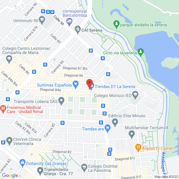 Mapa de Ccm Vidrios Y Aluminios S.A.S.