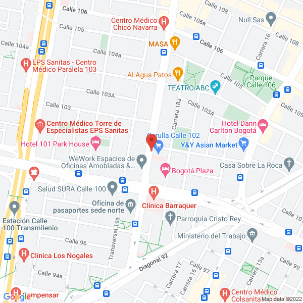 Mapa de Centro Medico Otologico José A. Rivas S.A.