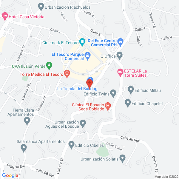 Mapa de Centro De Buceo Franco Ospina Tienda Del Mar