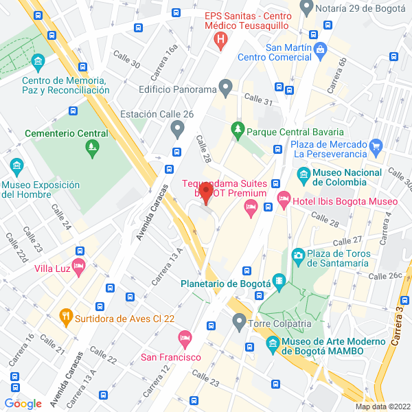 Mapa de Centro De Convenciones De Bogotá