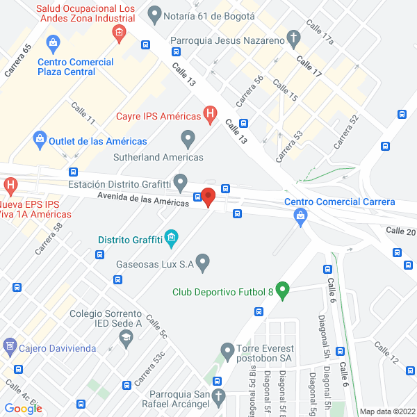 Mapa de Centro De Diagnóstico Automotor Revitest Ltda.