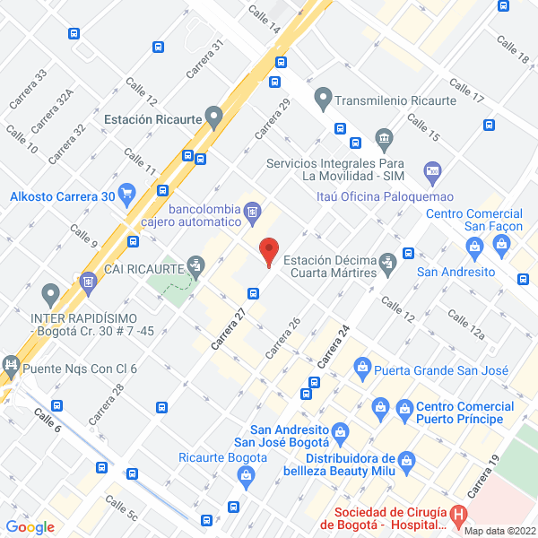 Mapa de Casa Comercial Quiron