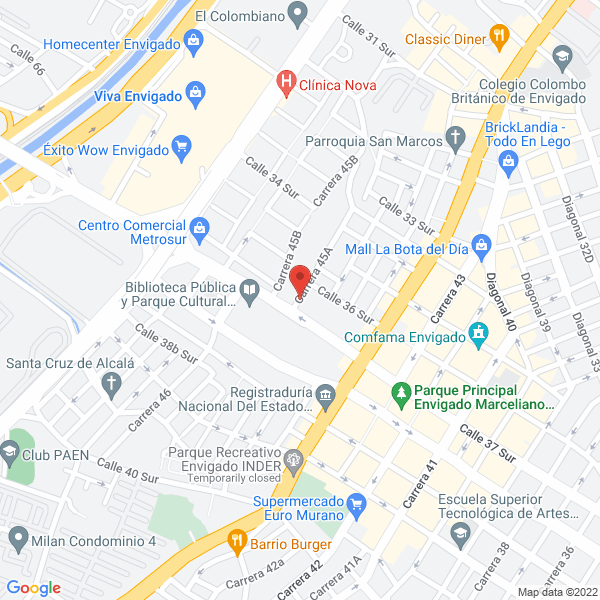 Mapa de Centro De Interes El Molino