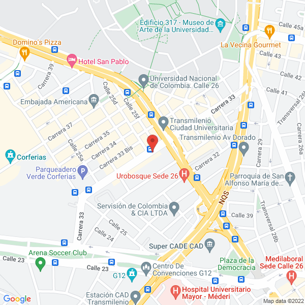 Mapa de Centro De Investigación Y Formación De Tránsito Y Transporte S.A.S.