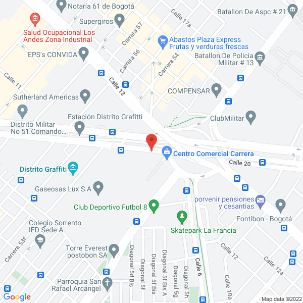 Mapa de Centro De Lubricación Fastoil S.A.S.