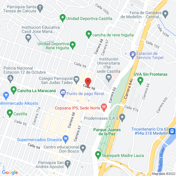 Mapa de Castimateriales