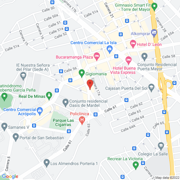 Map of Centro Electrico Bucaramanga
