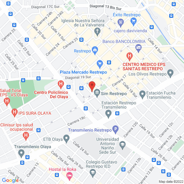 Mapa de Colchones El Nevado Y Cía. Ltda