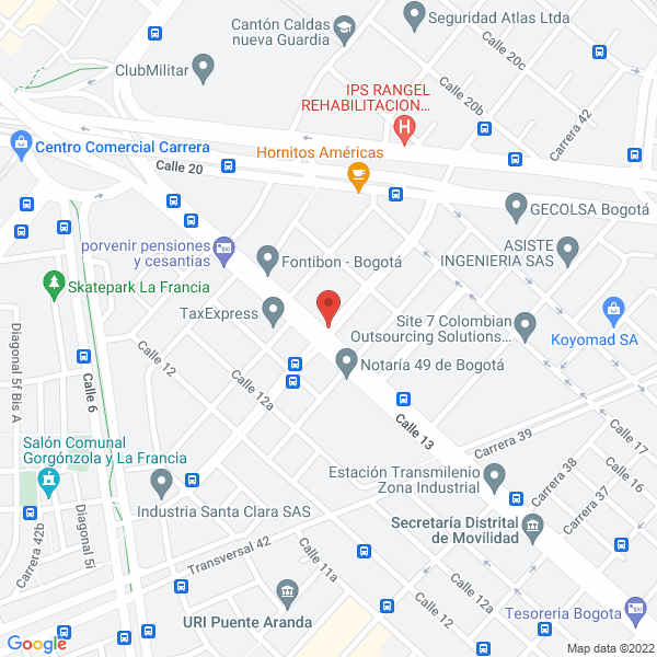 Mapa de C.D.A. Ruede Seguro Ltda.