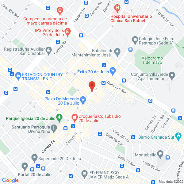 Mapa de Centro Comercial Bazar 20 De Julio