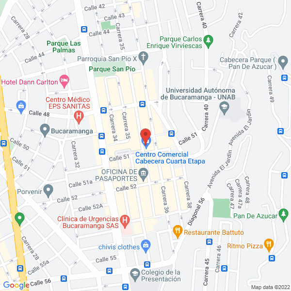 Map of Centro Comercial Cabecera IV Etapa