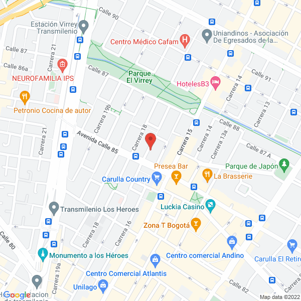 Mapa de Centro De Control De Cáncer Ltda.