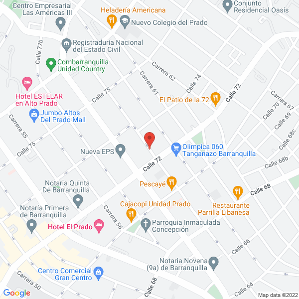 Map of Centro De Reconocimiento Del Caribe Ltda.