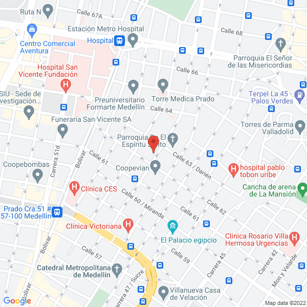 Mapa de Clínica Psiquiátrica Nuestra Señora Del Sagrado Corazón