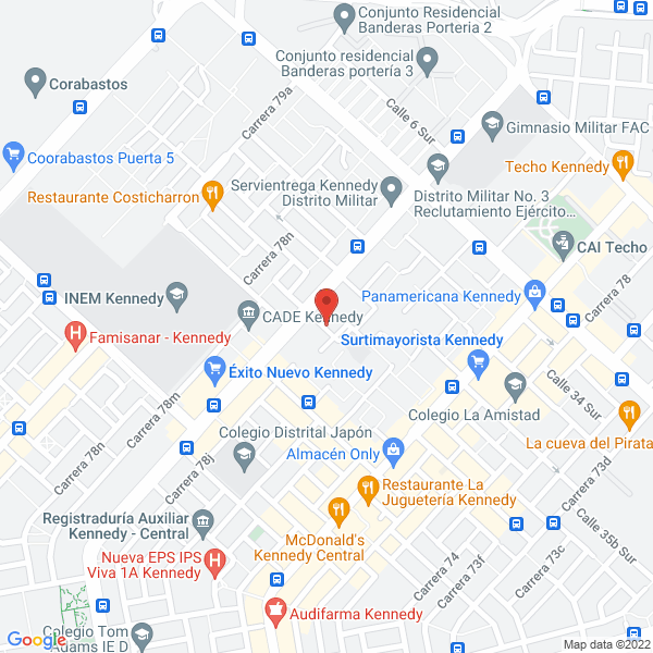 Mapa de Clinica Pediatrica Laura Alejandra