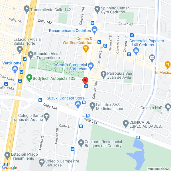 Mapa de Clínica Rosario Lucy Profesionales Ltda.