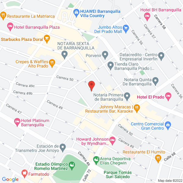 Map of Ferremateriales La 50