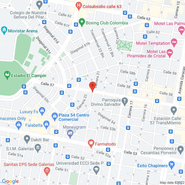 Mapa de Centro Gnóstico Gnosis Colombia