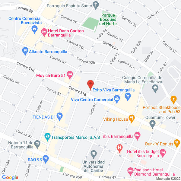 Map of Centro Integral Académica
