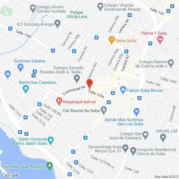 Mapa de Colegio Parroquial Rincon De Suba