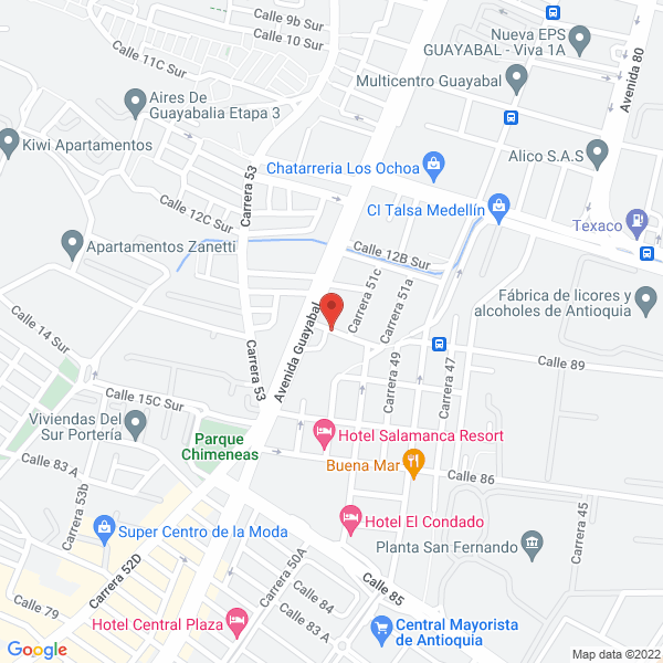 Mapa de Cernes Mercantil S.A.S