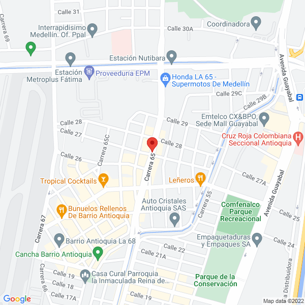 Mapa de Cerrajería Fundadores