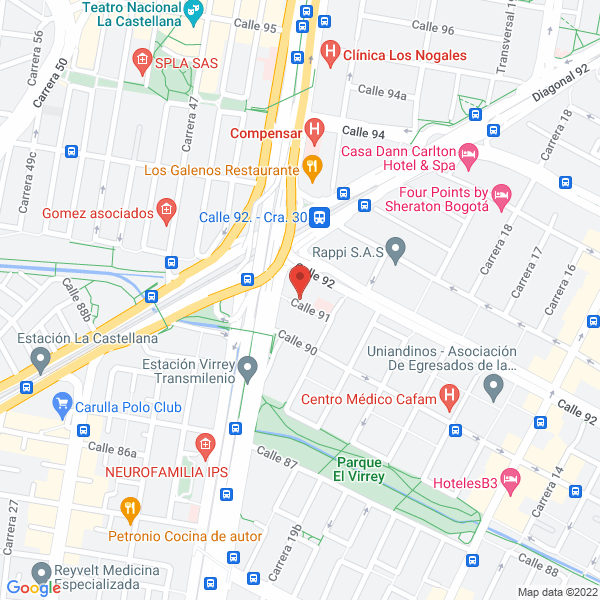 Mapa de Centro Médico El Virrey
