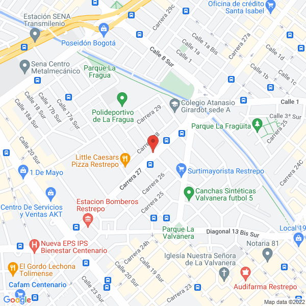 Mapa de Centro Médico Gama