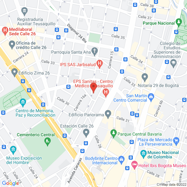 Mapa de Colegio Nacional De Químicos Farmacéuticos