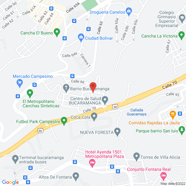 Map of Colegio Psicopedagógico De Bucaramanga - Colpsibu