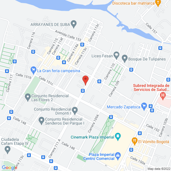 Mapa de Chorrito De La Noche En Suba
