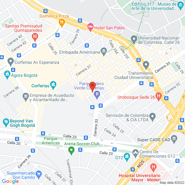 Mapa de Colombia Center Solutions S.A.S