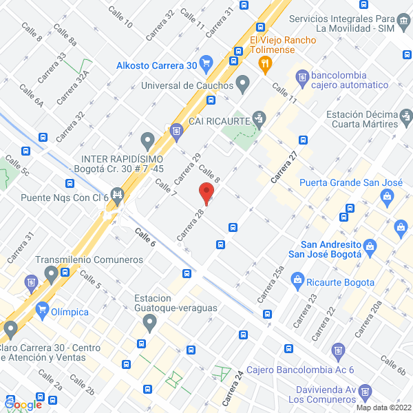 Mapa de Centro Hidraulico Casan