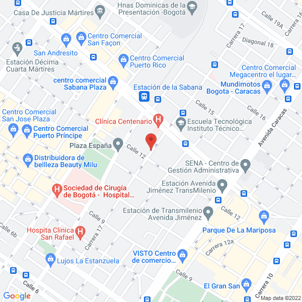 Mapa de Centro Hierros