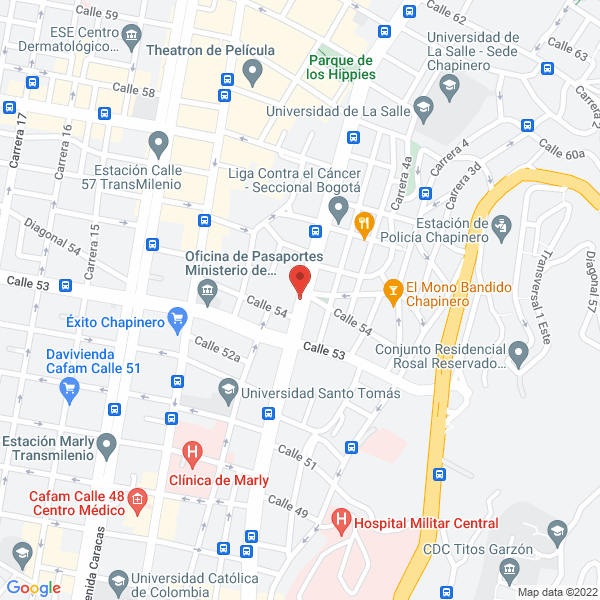 Mapa de Centro Médico Familiar De Especialistas Inversiones Y Planes De La Paz Ltda